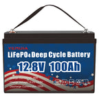12V 100Ah LiFePO4 Battery - Group 31 Waterproof with 100A BMS for RV &amp; Marine