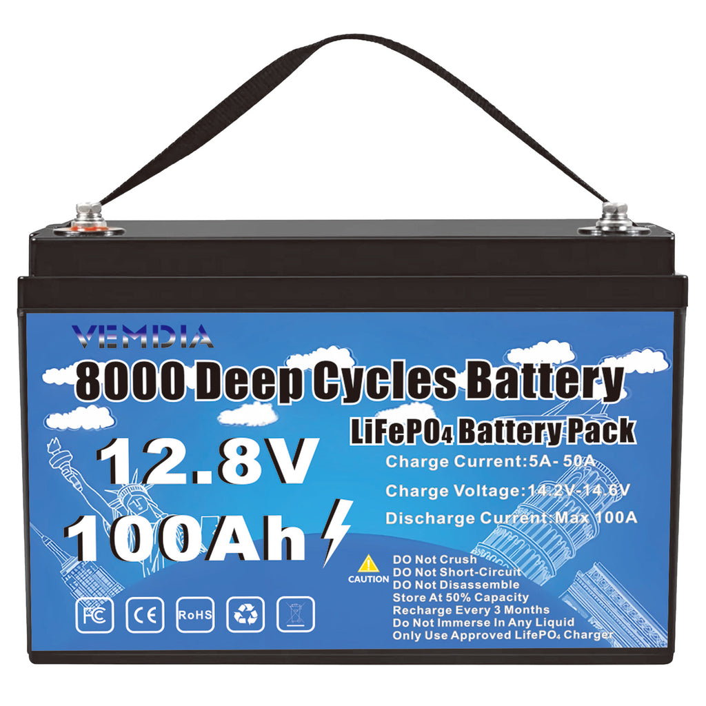 100Ah Lithium Iron Phosphate Battery - 12V Group 31 with Smart BMS for Marine &amp; Off-Grid
