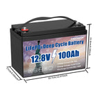 Premium 12V 100Ah Group 31 Battery - LiFePO4 Technology with Waterproof 100A BMS