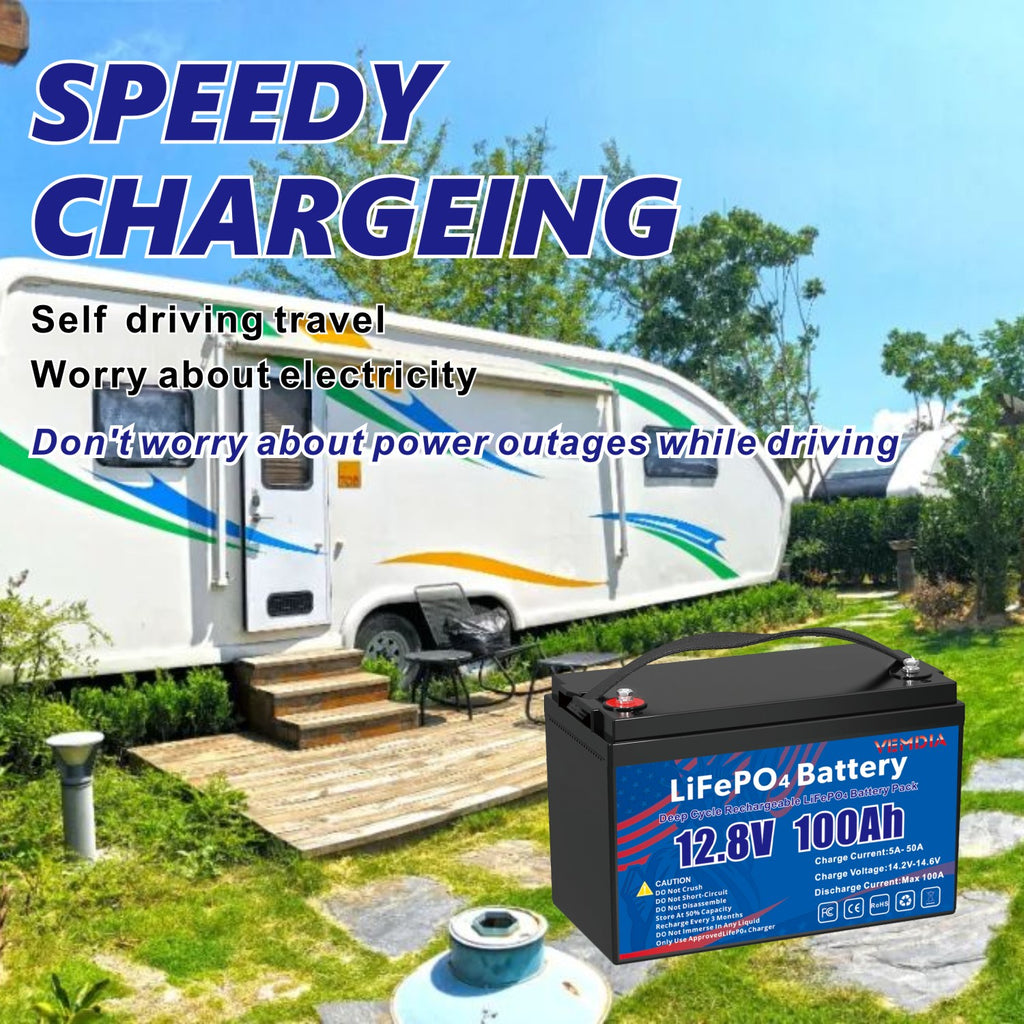 100Ah 12V LiFePO4 Battery Group 31 - Long-Life Lithium with 100A BMS for Solar &amp; RV