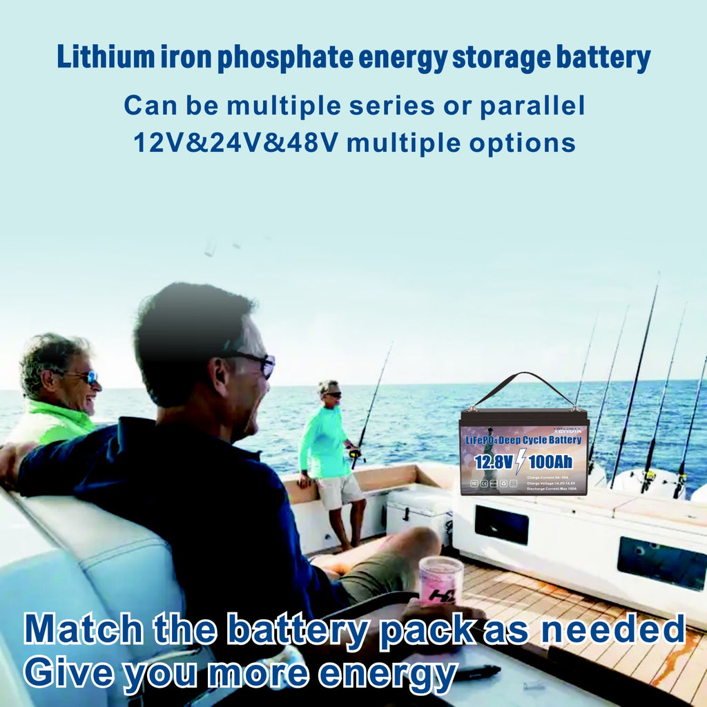 Premium 12V 100Ah Group 31 Battery - LiFePO4 Technology with Waterproof 100A BMS