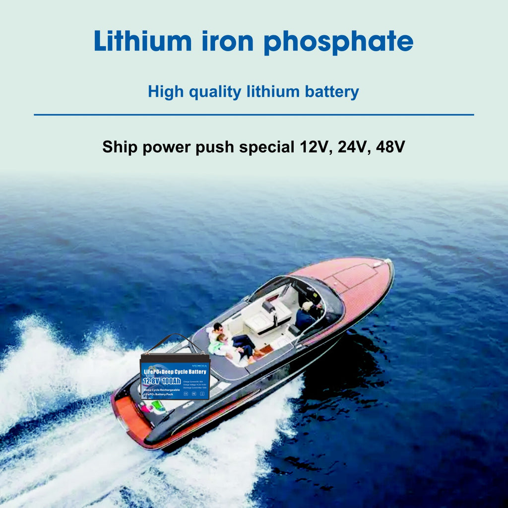 Reliable 12V 100Ah Group 31 LiFePO4 Battery - 8000+ Cycles with 100A BMS Protection