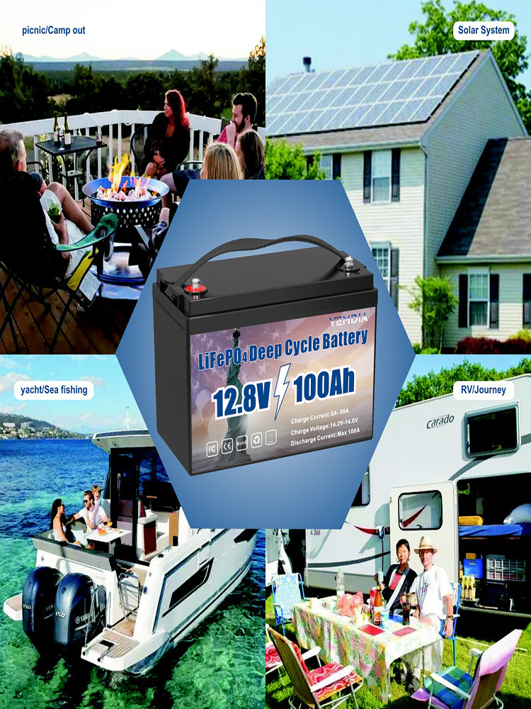 Premium 12V 100Ah Group 31 Battery - LiFePO4 Technology with Waterproof 100A BMS