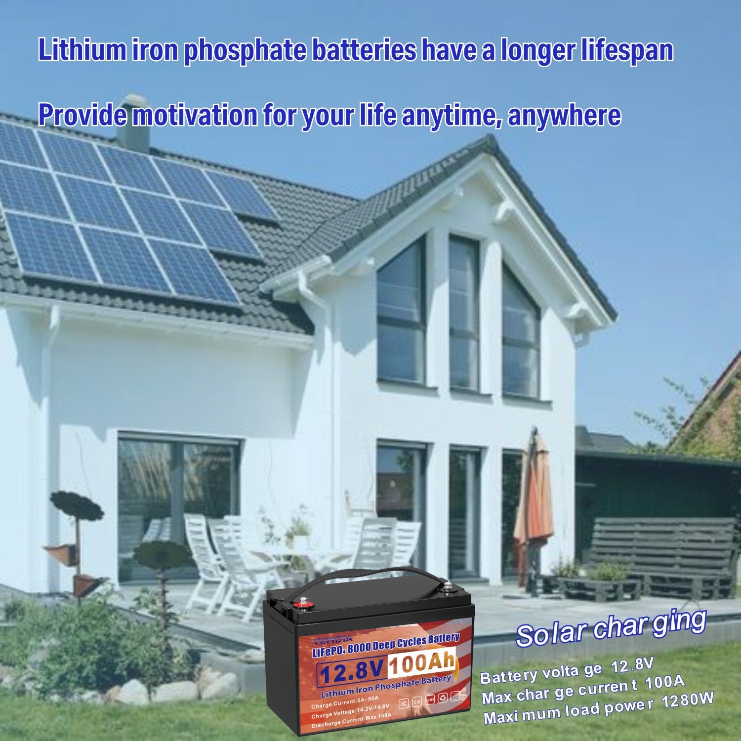 Eco-Friendly 12V 100Ah LiFePO4 Battery - Group 31 Green Energy Solution with 100A BMS