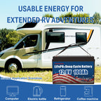 12V 100Ah LiFePO4 Battery - Group 31 Waterproof with 100A BMS for RV &amp; Marine