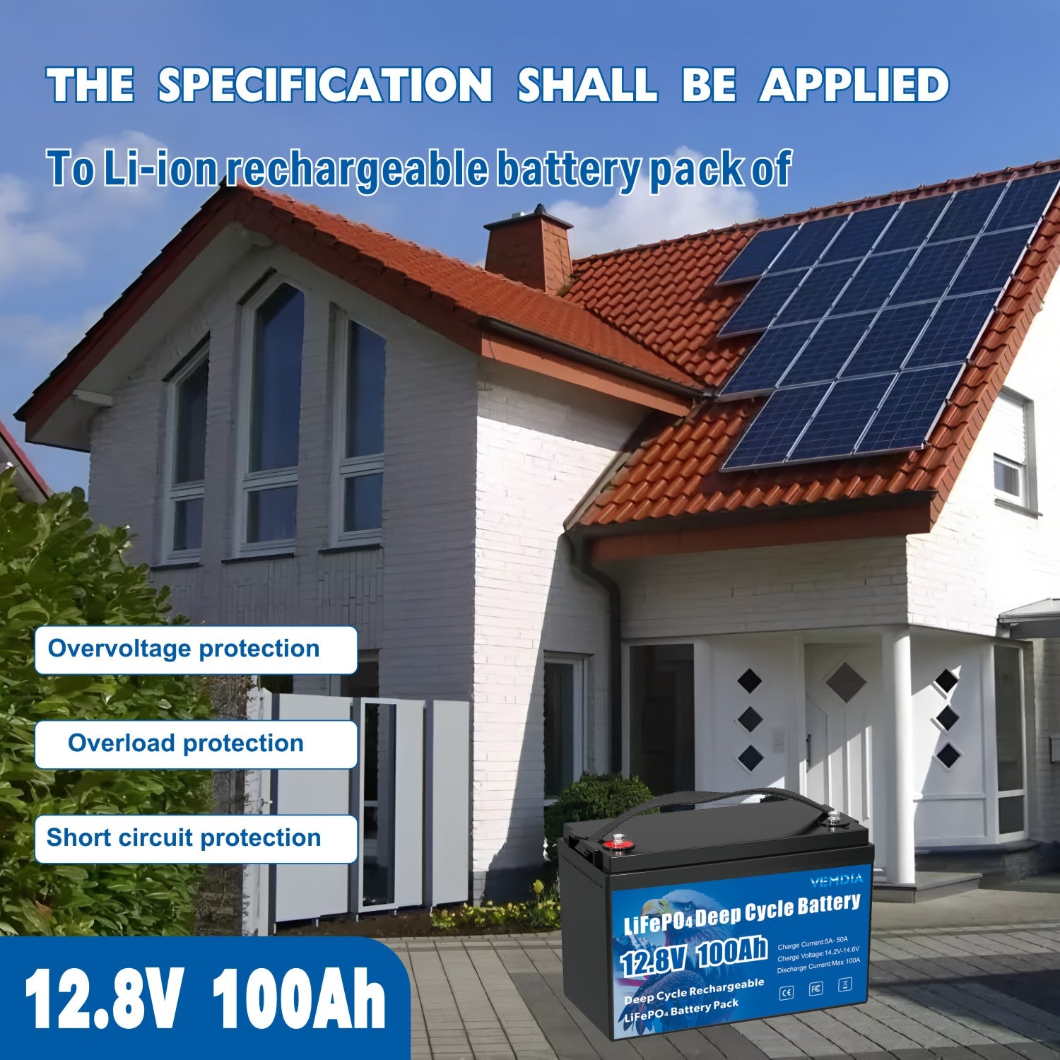 Reliable 12V 100Ah Group 31 LiFePO4 Battery - 8000+ Cycles with 100A BMS Protection