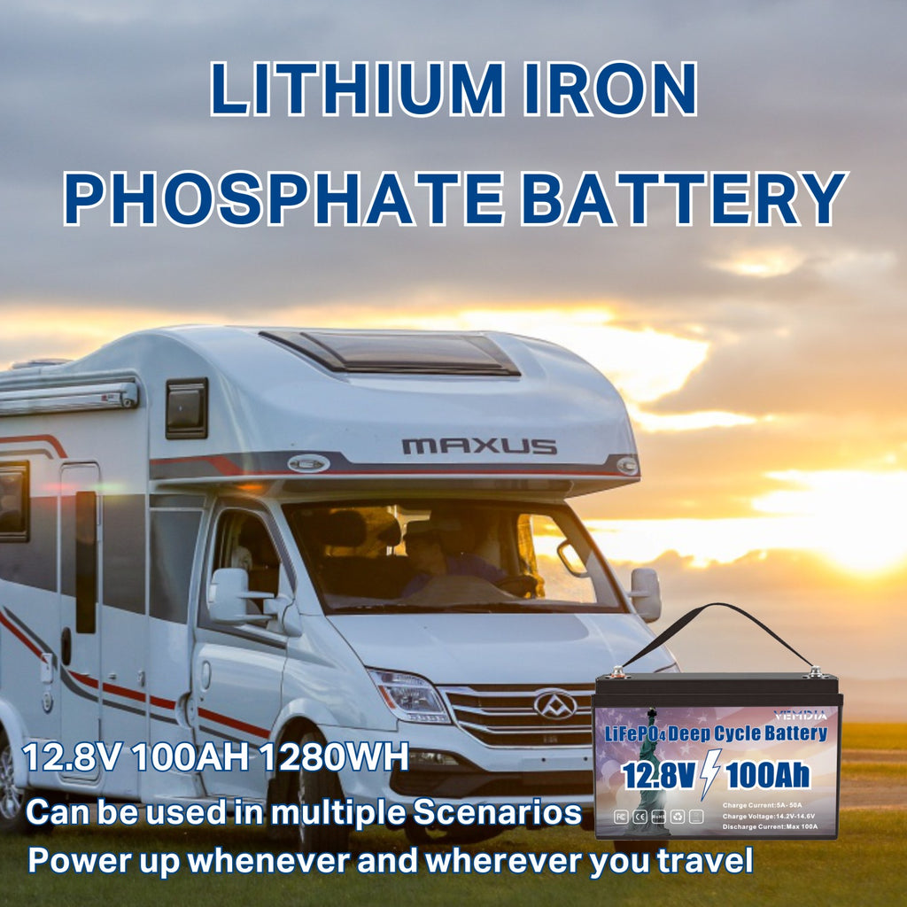 Premium 12V 100Ah Group 31 Battery - LiFePO4 Technology with Waterproof 100A BMS