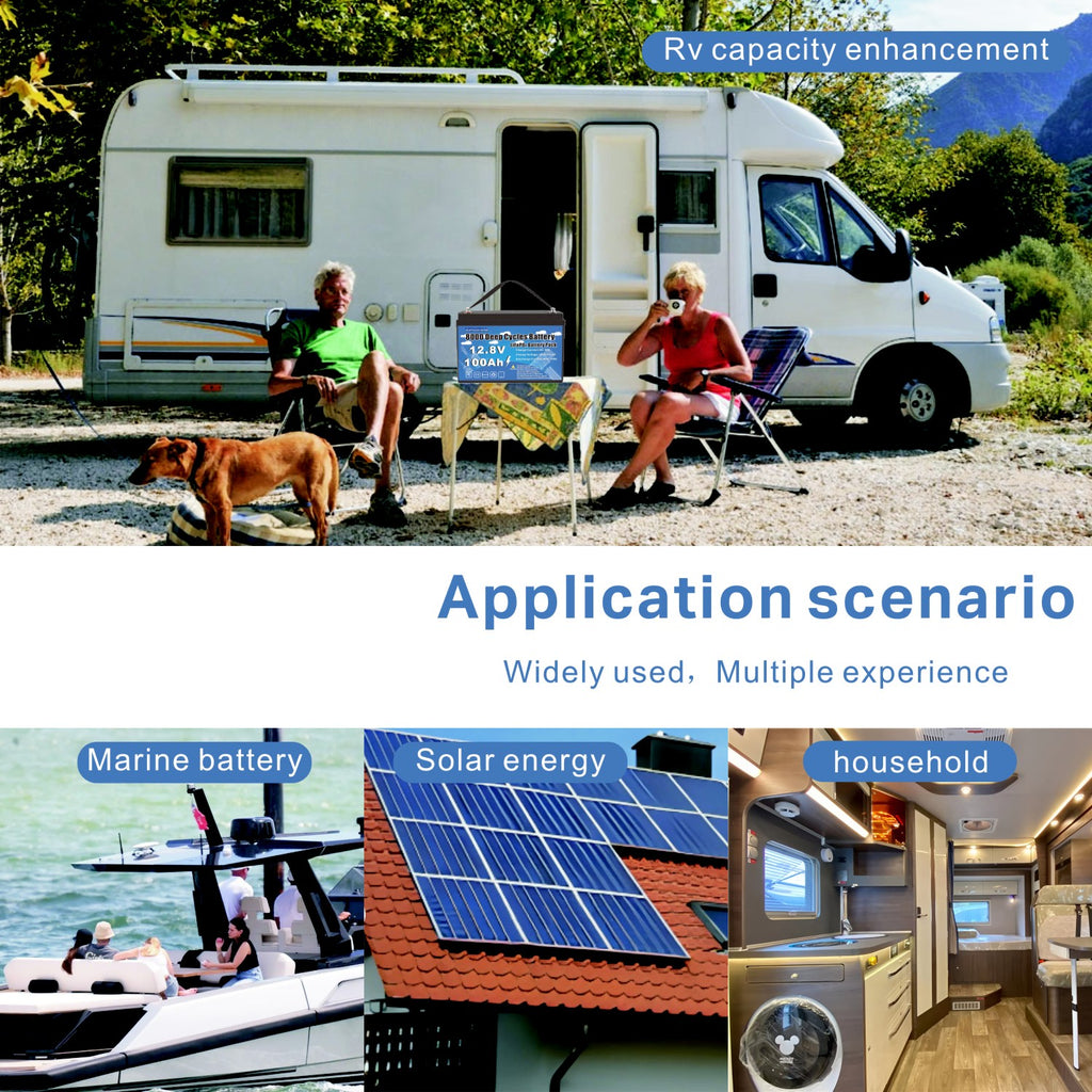 100Ah Lithium Iron Phosphate Battery - 12V Group 31 with Smart BMS for Marine &amp; Off-Grid