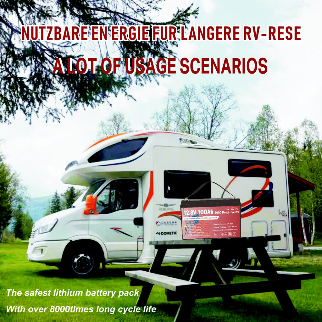 Heavy-Duty 12V 100Ah Group 31 LiFePO4 - Industrial Grade Battery with 100A BMS