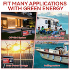 12V 100Ah LiFePO4 Battery - Group 31 Deep Cycle with BMS for Solar, RV &amp; Marine