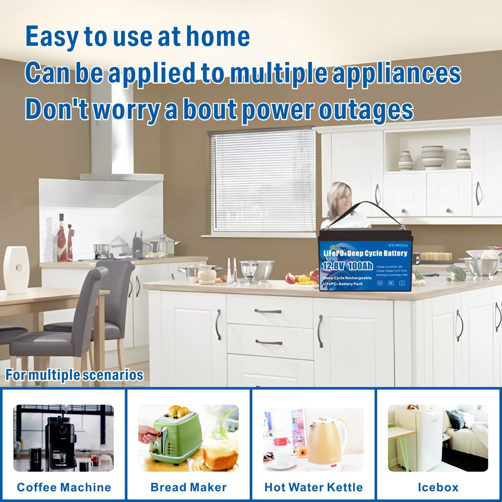 Reliable 12V 100Ah Group 31 LiFePO4 Battery - 8000+ Cycles with 100A BMS Protection